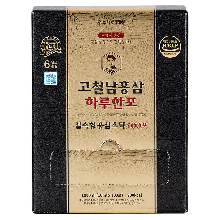 고철남홍삼 하루 한포, 10ml, 100포