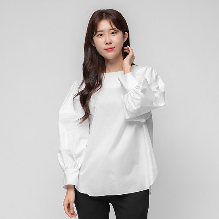 캐럿 여성용 퍼프 소매 블라우스