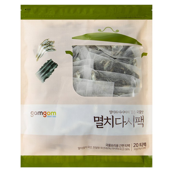 곰곰 깊은 국물용 멸치 다시팩, 320g, 1개