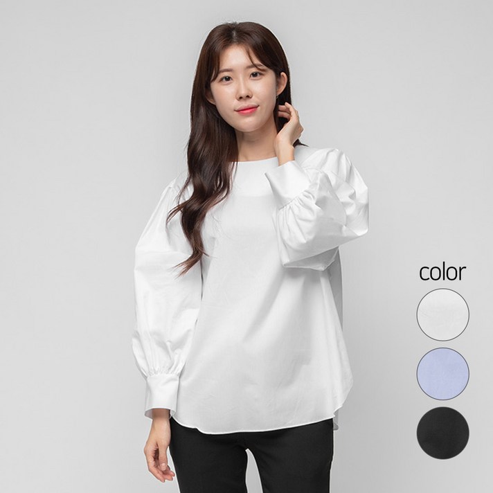 캐럿 여성용 퍼프 소매 블라우스