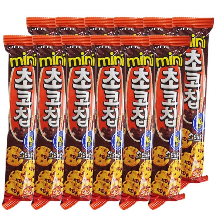 롯데제과 한입에 쏙 초코칩쿠키, 69g, 12개입