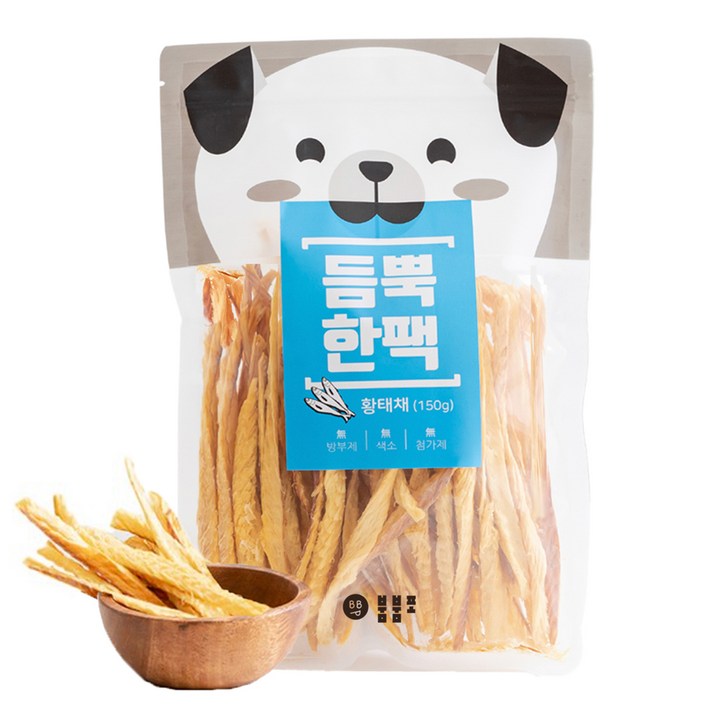 붐붐포 강아지 듬뿍한팩 대용량 수제간식, 1개, 황태