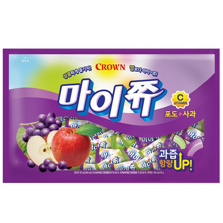 마이쮸 츄잉캔디 포도 사과, 720g, 1개