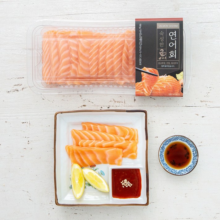 숙성 연어회, 150g, 1개