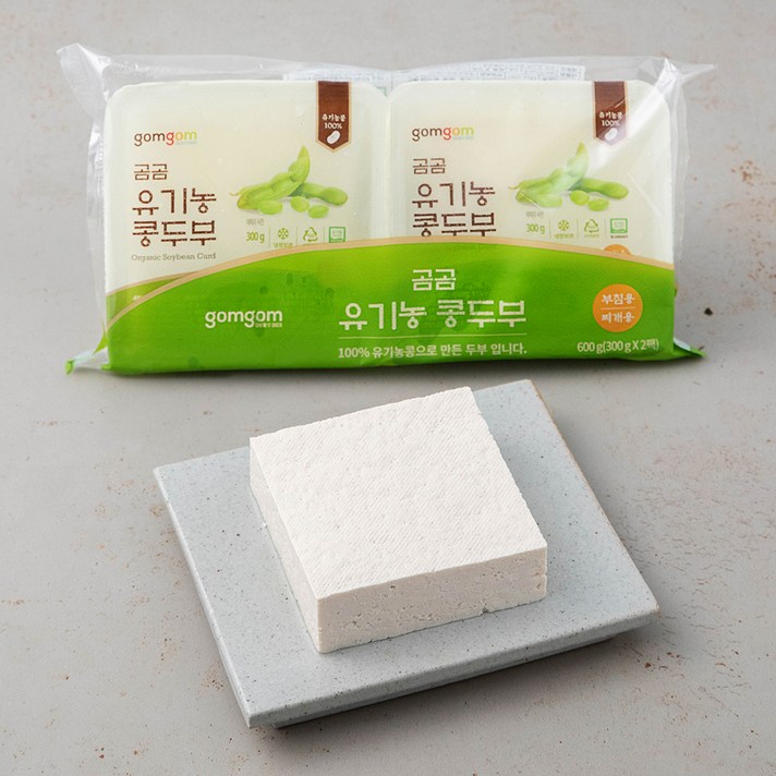 곰곰 정성가득 유기농 두부, 300g, 2개입