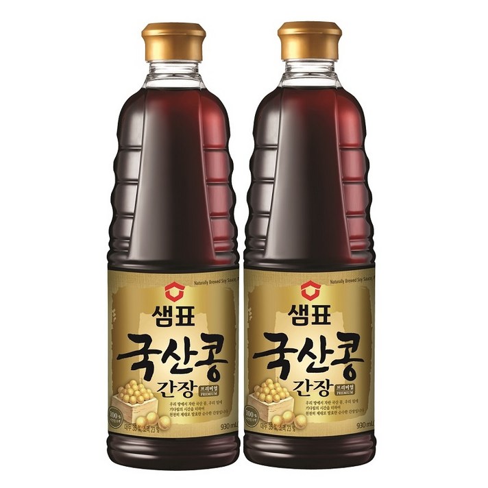 샘표 국산콩간장, 930ml, 2개입
