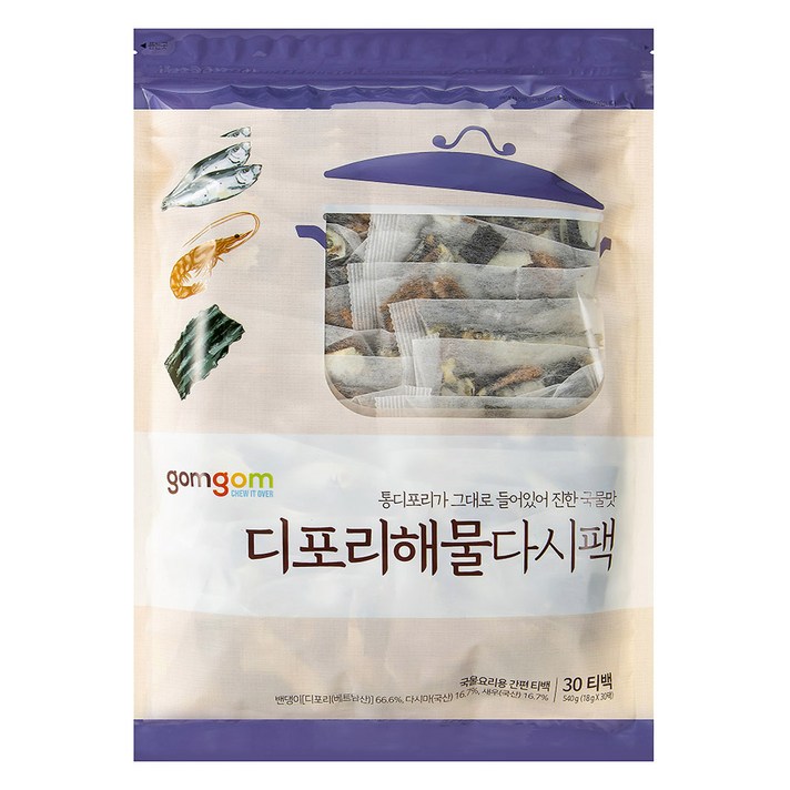 곰곰 진한 국물용 디포리해물 다시팩, 540g, 1개