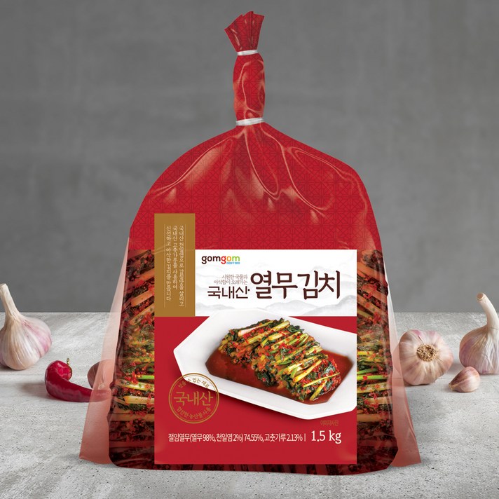 곰곰 국내산 열무 김치, 1.5kg, 1개