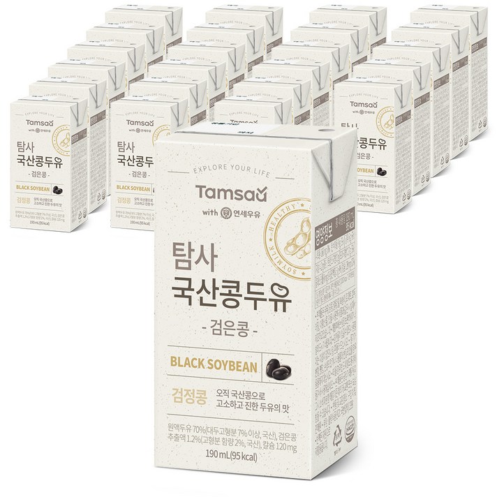 탐사 검은콩 두유, 190ml, 24개