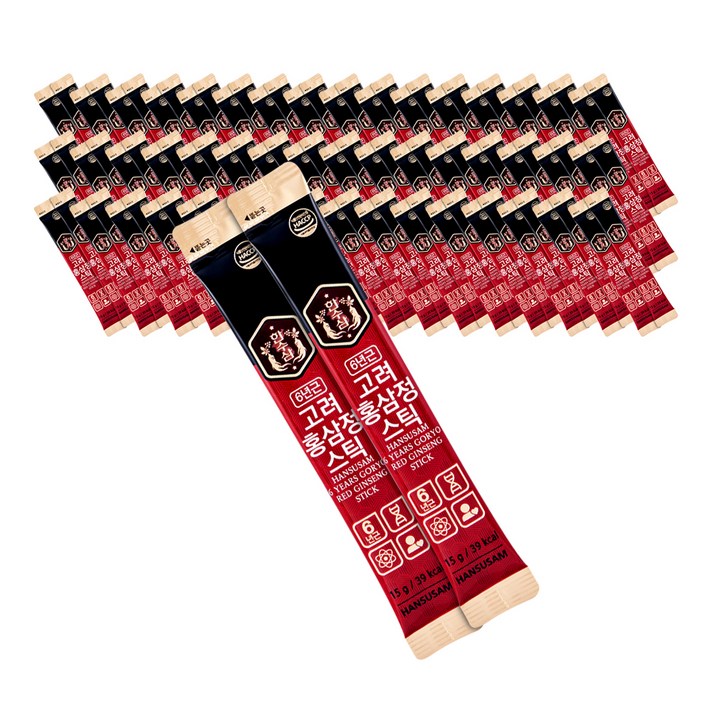 한수삼 6년근 고려홍삼정 스틱, 200포, 15g