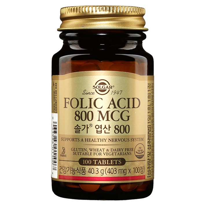 솔가 엽산 800, 100정, 1개