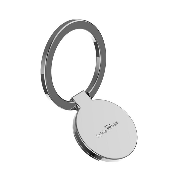 더블유케이스 스마트링 미니 핸드폰 거치대, 메탈블랙, 1개