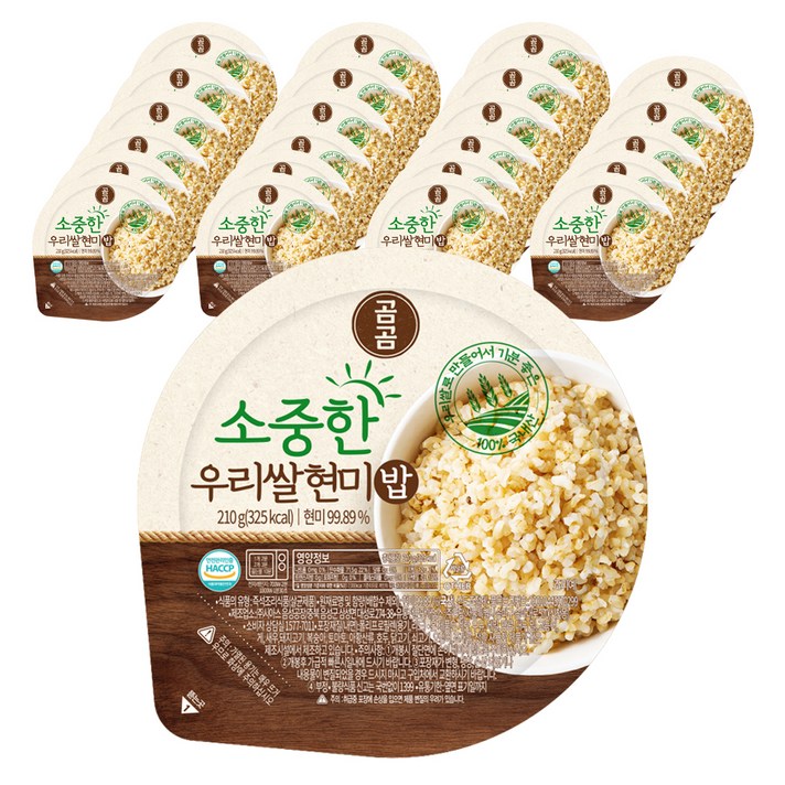 곰곰 고슬고슬 소중한 우리쌀 현미밥, 210g, 24개