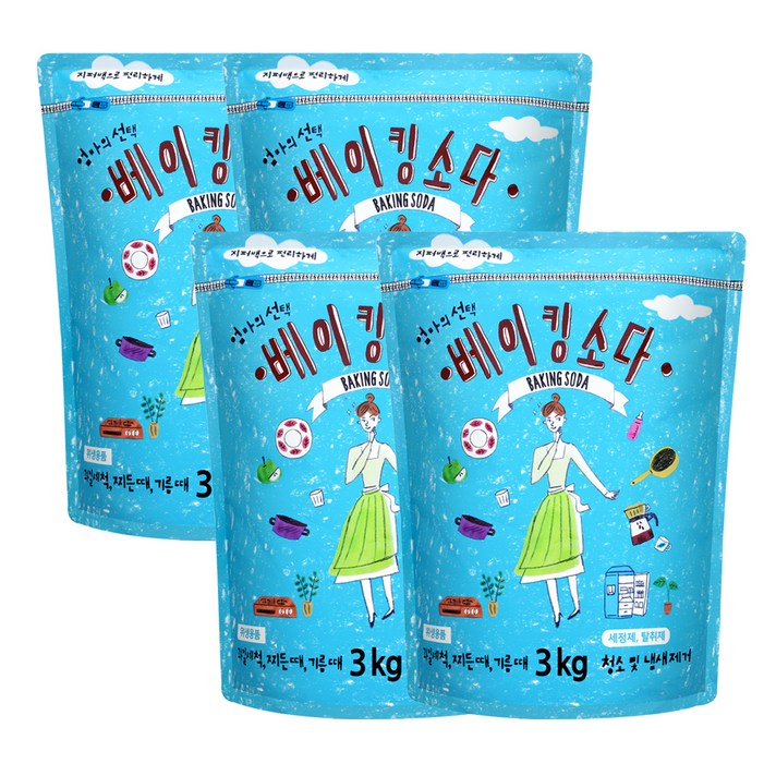엄마의선택 베이킹소다, 3kg, 4개