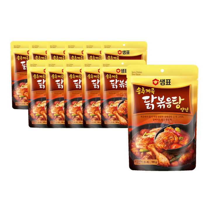 샘표 송추계곡 닭볶음탕 양념, 180g, 12개입