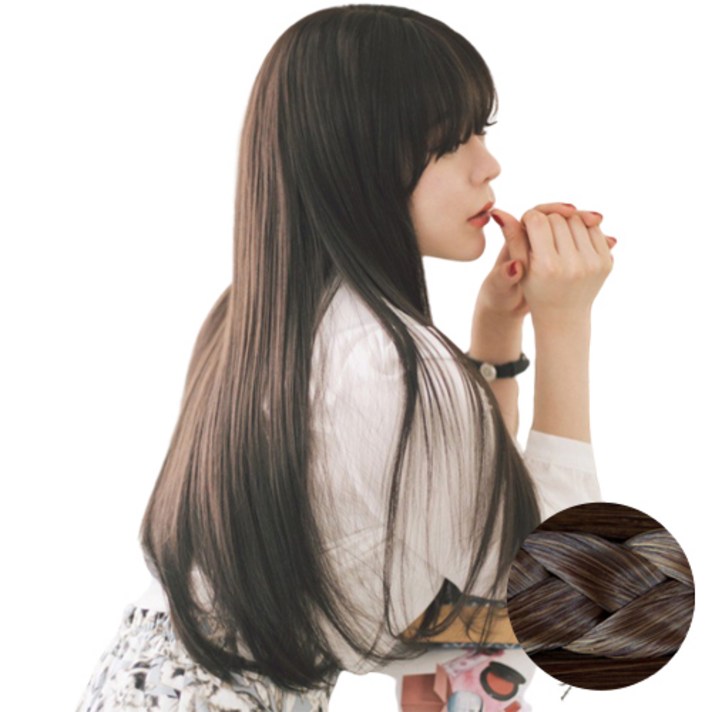가발나라 여성 통가발 시스루앞머리 긴생머리 S, 캐러멜브라운, 1개