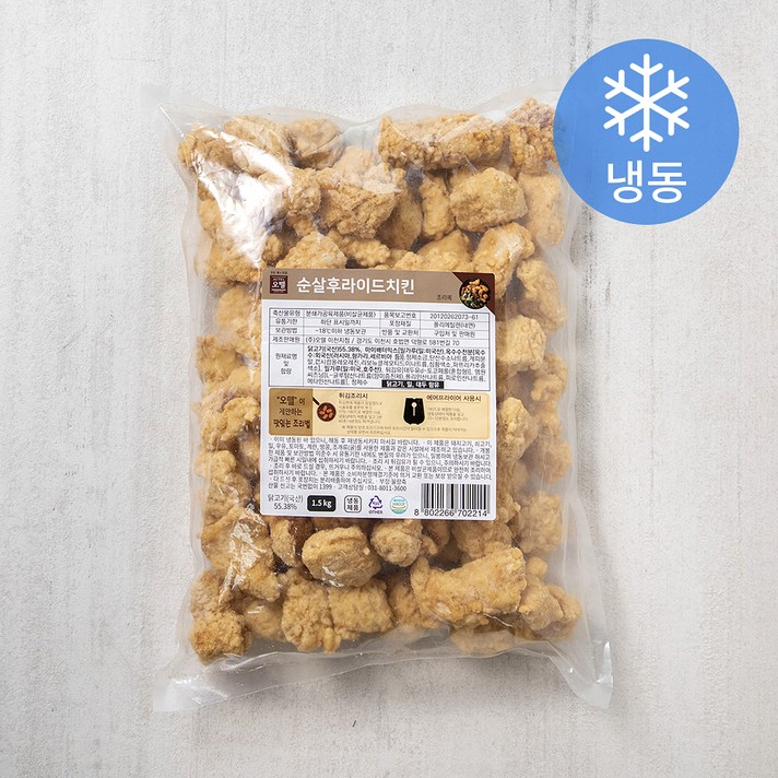 오뗄 순살후라이드치킨 (냉동), 1.5kg, 1개