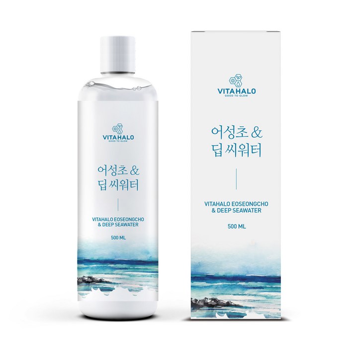 비타할로 해양심층수&어성초 토너 500ml, 1개
