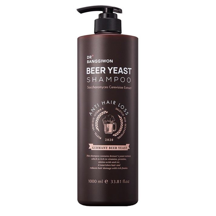 닥터방기원 맥주 효모 탈모증상 완화 샴푸, 1000ml, 1개