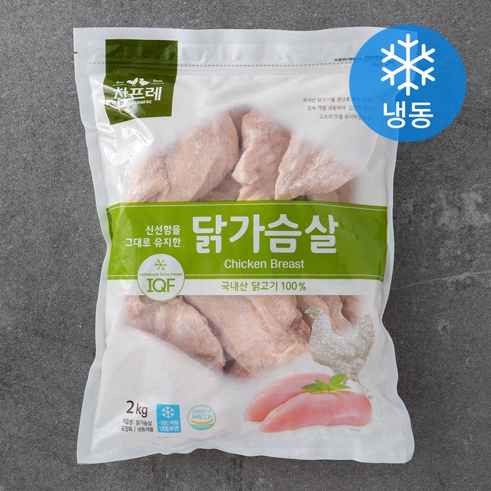 참프레 IQF 닭가슴살 (냉동), 2000g, 1개
