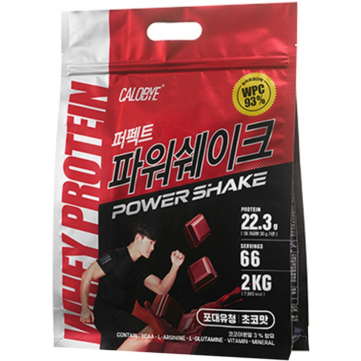 스포츠/레저 칼로바이 퍼펙트파워쉐이크 포대유청 WPC 초코맛 단백질보충제 프로틴, 2kg, 1개
