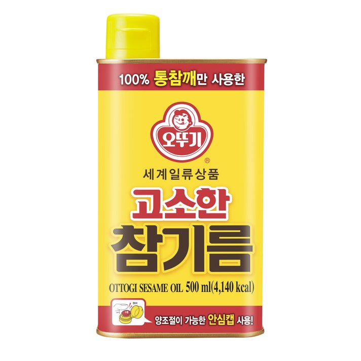 오뚜기 고소한 참기름 캔, 500ml, 1개