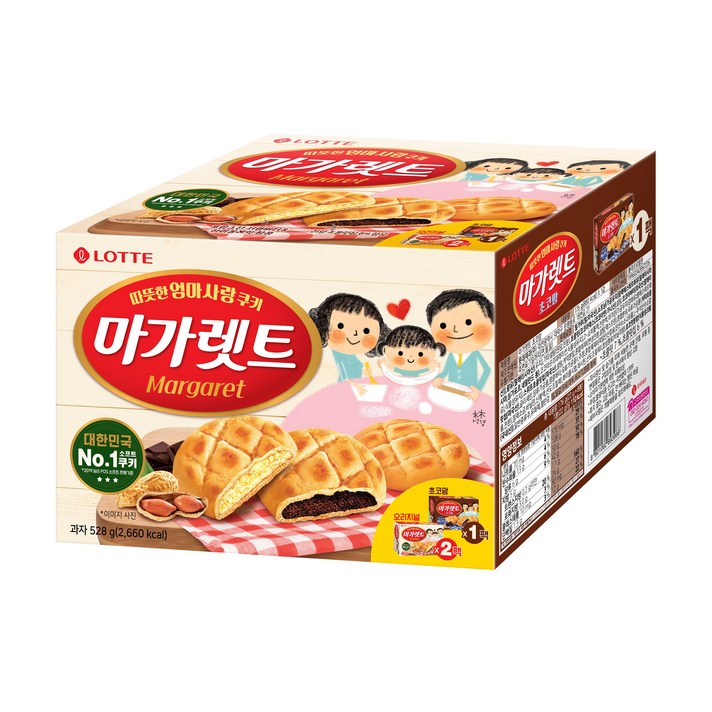 마가렛트 과자파이 오리지날 176g x 2p + 초코맘 176g, 1세트