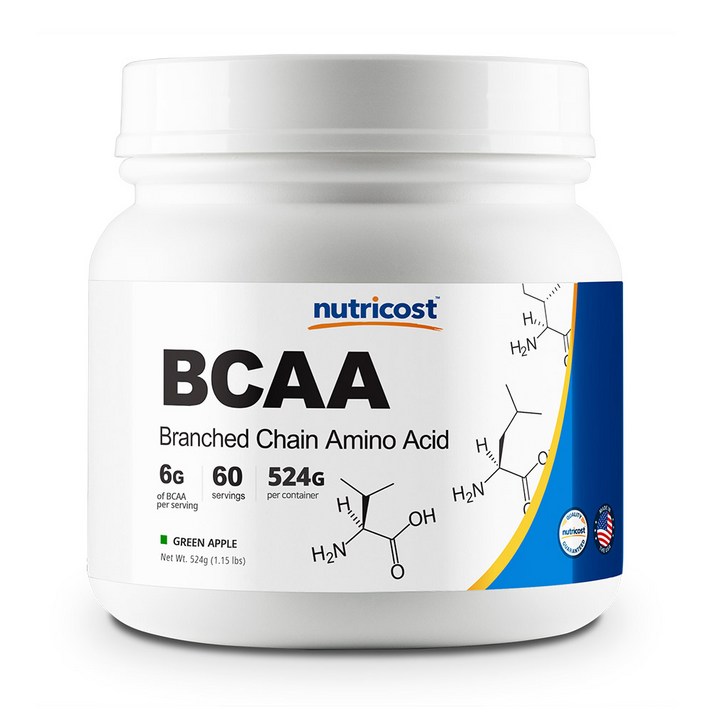 뉴트리코스트 BCAA 헬스보충제 그린애플, 524g, 1개