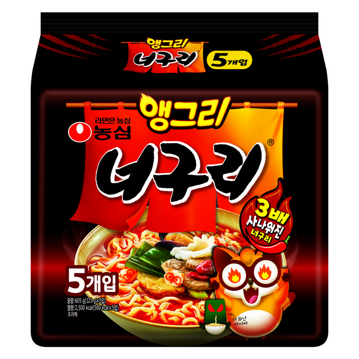 농심 앵그리 너구리, 5개