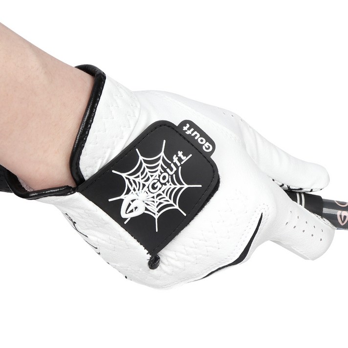 고프트 남성용 스파이더웹 골프장갑 화이트에디션 오른손착용, 블랙