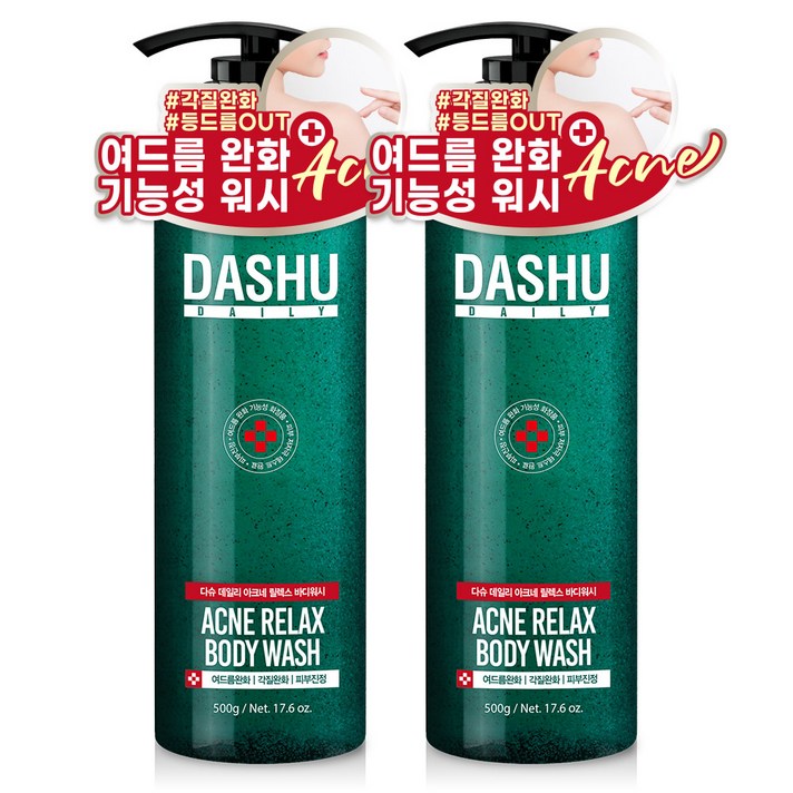 다슈 데일리 아크네 릴렉스 스크럽 바디워시, 500g, 2개
