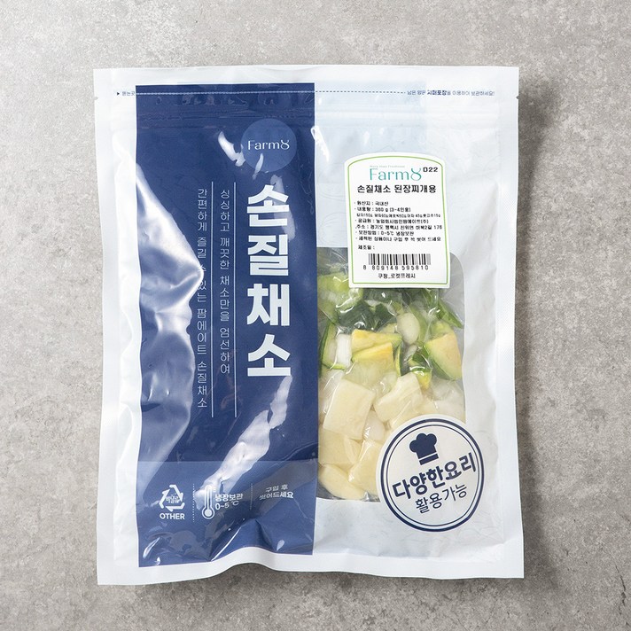 국내산 손질채소 된장찌개용, 360g, 1팩