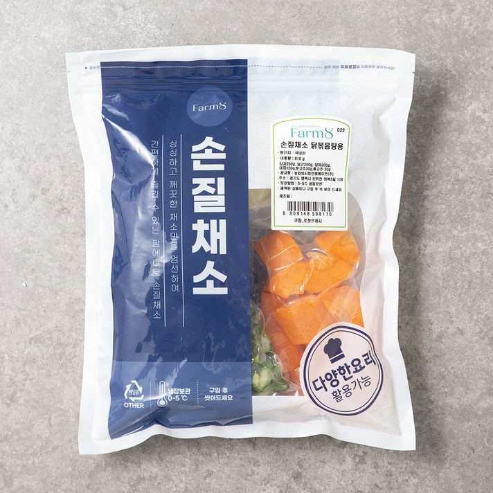 국내산 손질채소 닭볶음탕용, 810g, 1팩