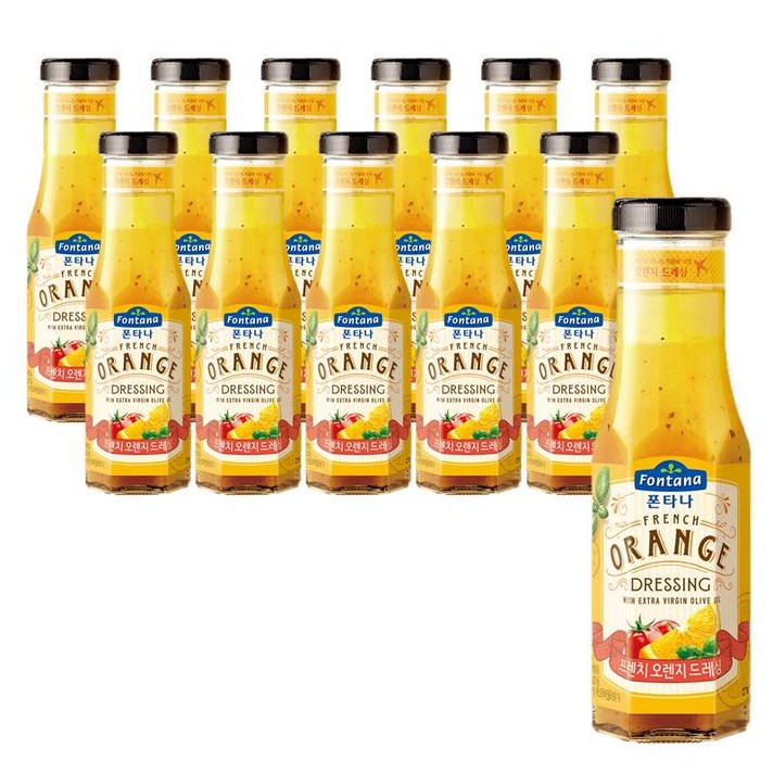 폰타나 프렌치 오렌지 드레싱, 270g, 12개