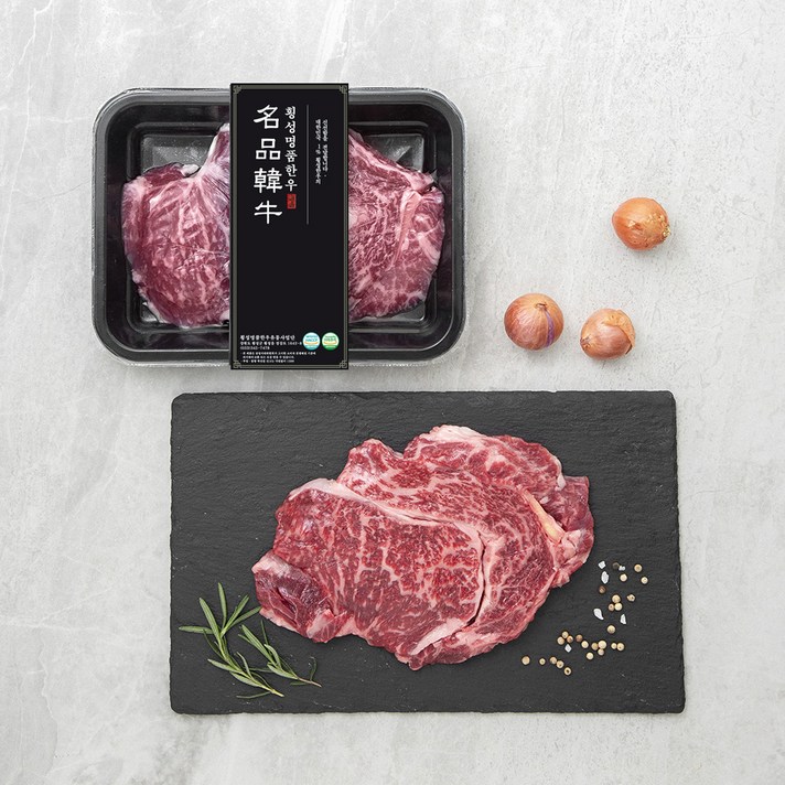횡성한우 1등급 등심 구이용 (냉장), 300g, 1개