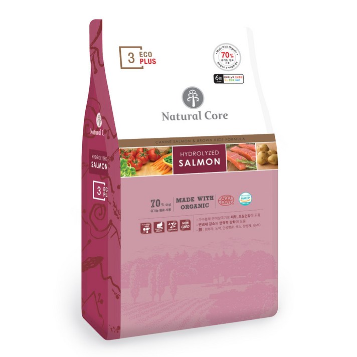 네츄럴코어 전연령 에코플러스3 유기농 건식사료, 생선, 2kg, 1개
