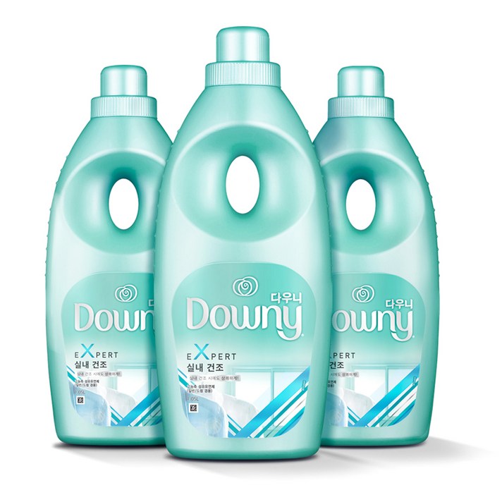 다우니 초고농축 섬유유연제 엑스퍼트 실내 건조 향 본품, 1.05L, 3개