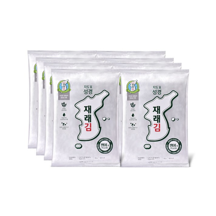 지도표성경김 재래전장김 30g 8봉, 1세트