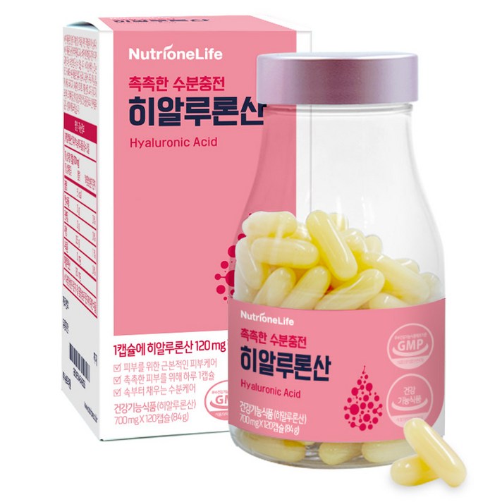 뉴트리원 촉촉한 수분충전 히알루론산, 120정, 1개