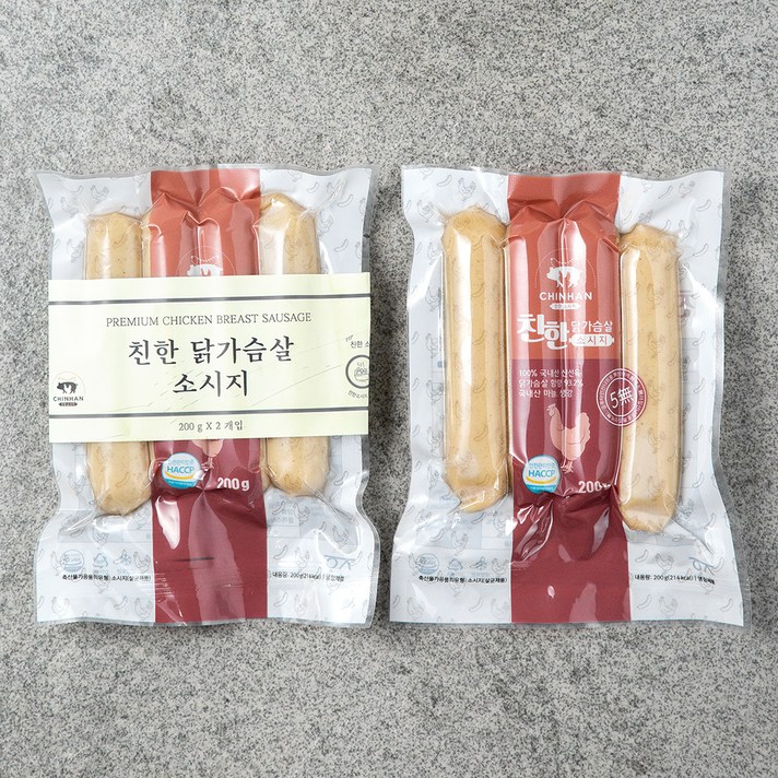 친한 닭가슴살 소시지, 200g, 2개입