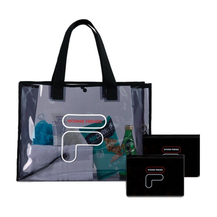 휠라 워니프렌즈 비치백 + 비치파우치 세트