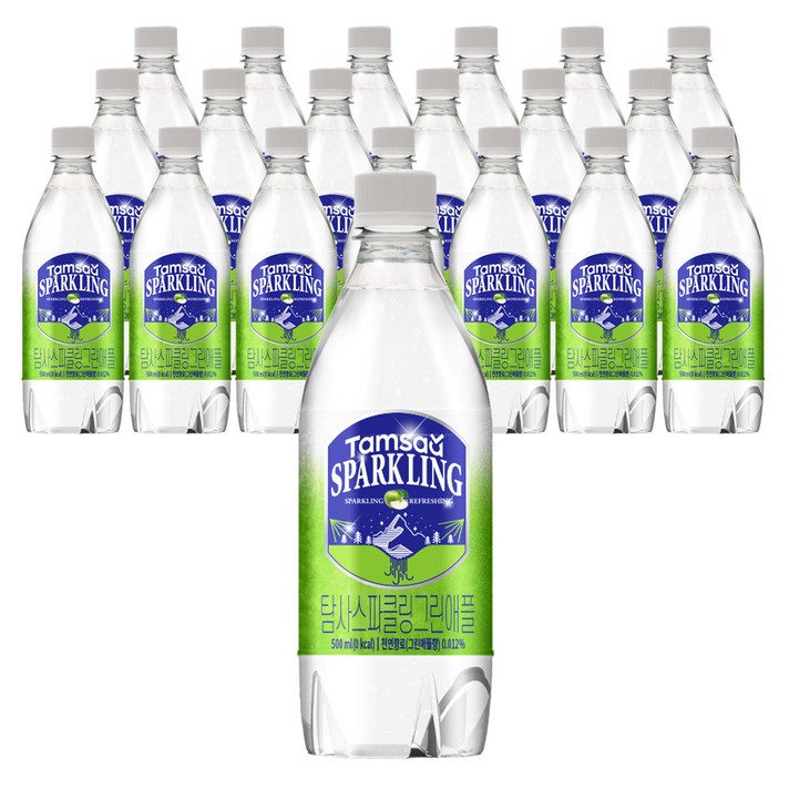 탐사 시그니처 스파클링 그린애플 탄산음료, 500ml, 20개