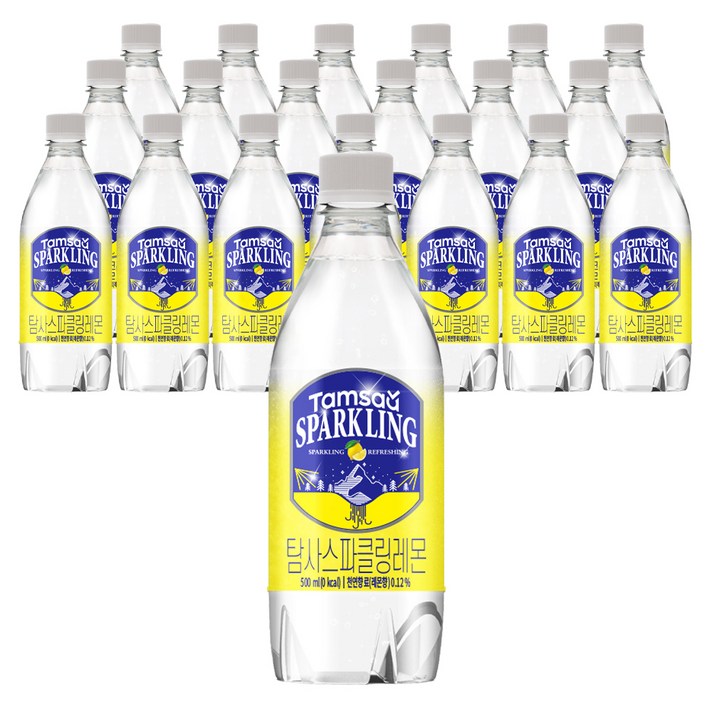 탐사 시그니처 스파클링 레몬 탄산음료, 500ml, 20개