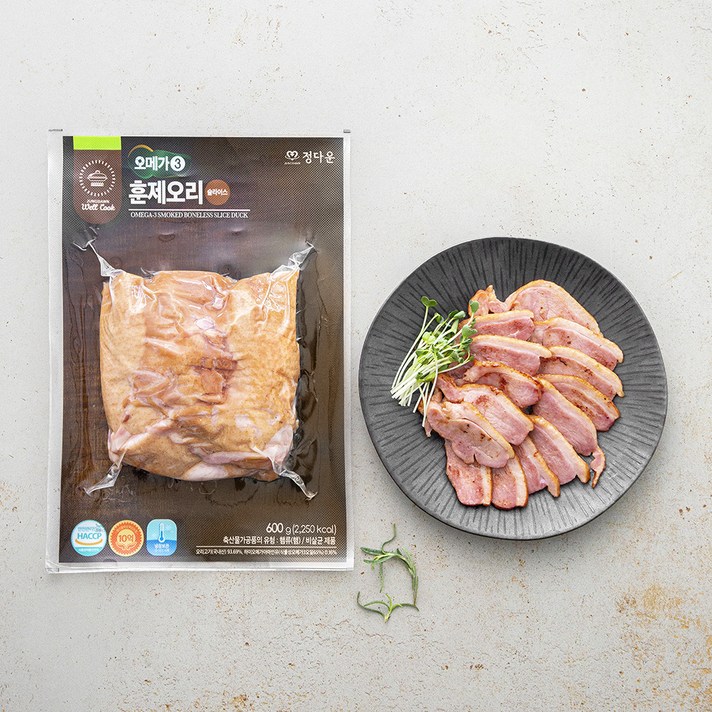 정다운 오메가3 훈제오리, 600g, 1개