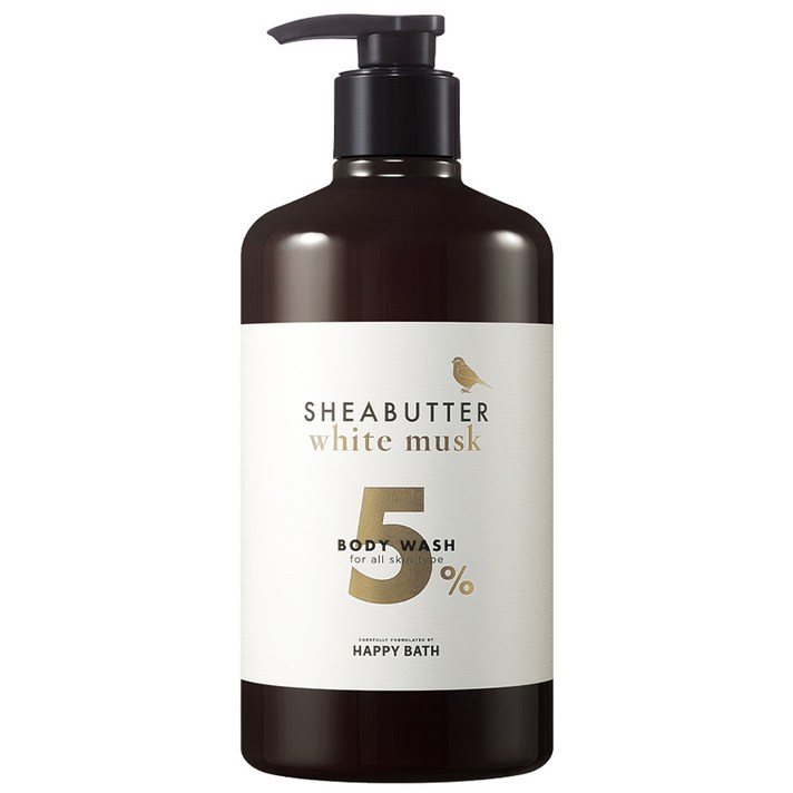 해피바스 시어버터 5% 바디워시 화이트머스크향, 880g, 1개