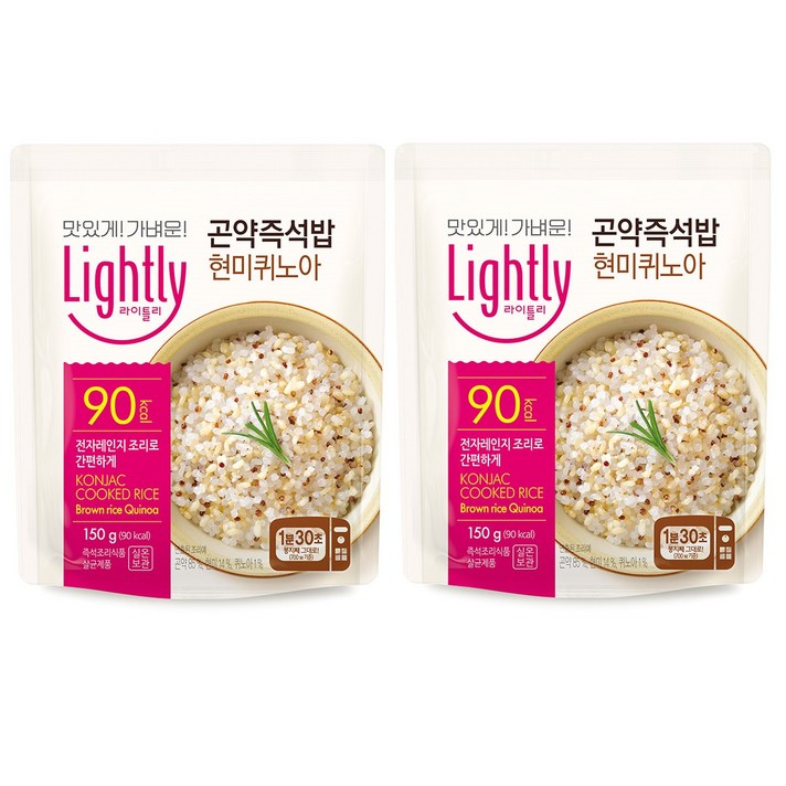 라이틀리 곤약즉석밥 현미퀴노아, 150g, 2개