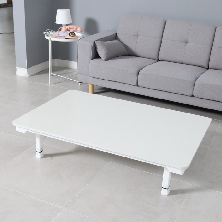 LPM 최고급형 높이조절 접이식 테이블 1200 x 800 mm, 화이트