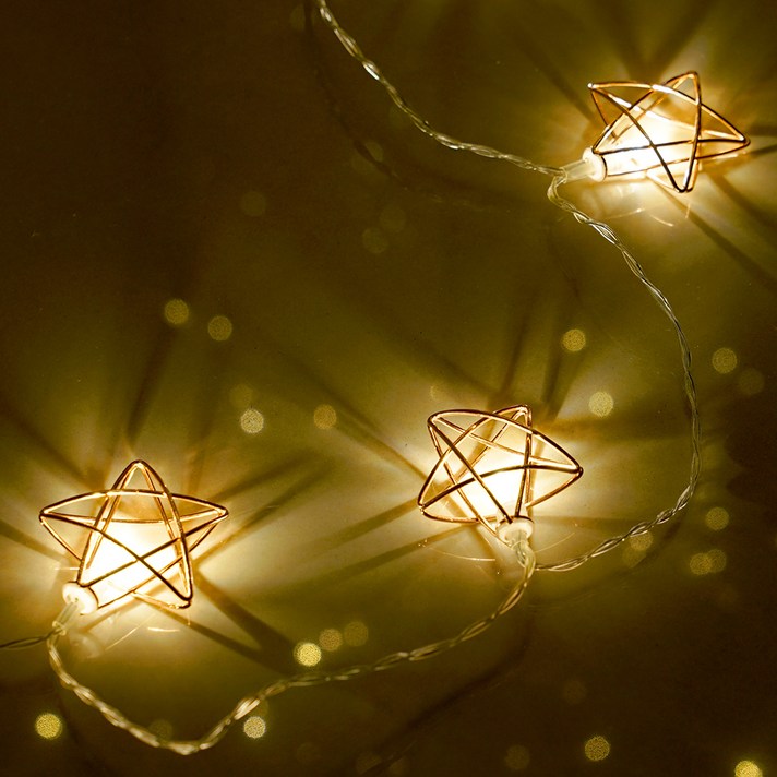 데이홈 감성 무드등 별장식 LED 와이어 줄조명, 로즈골드