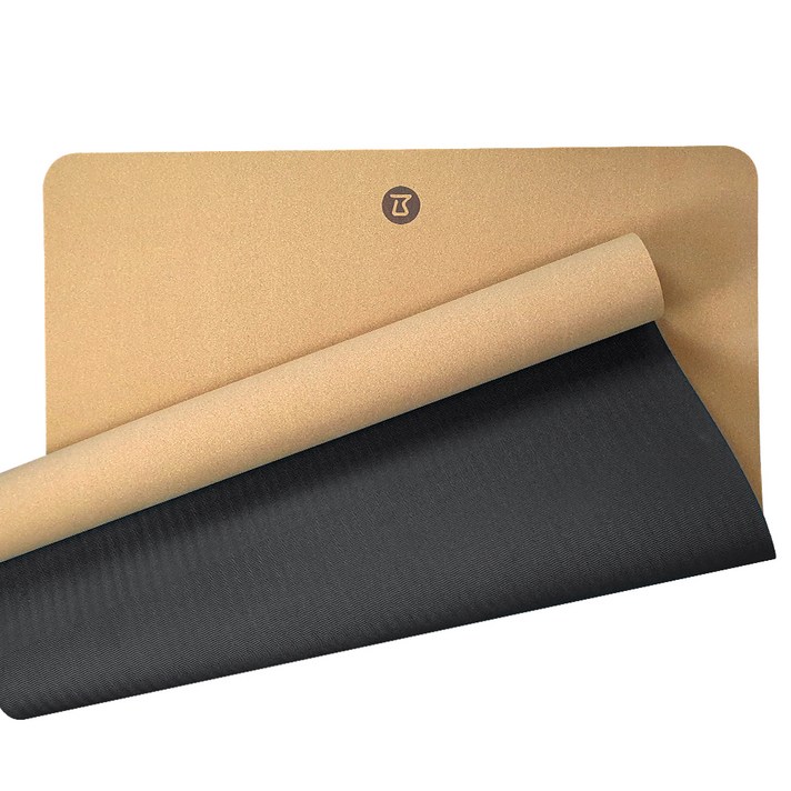 비핏 코르크 TPE 8mm 초대형 요가 운동 필라테스매트, 시크블랙