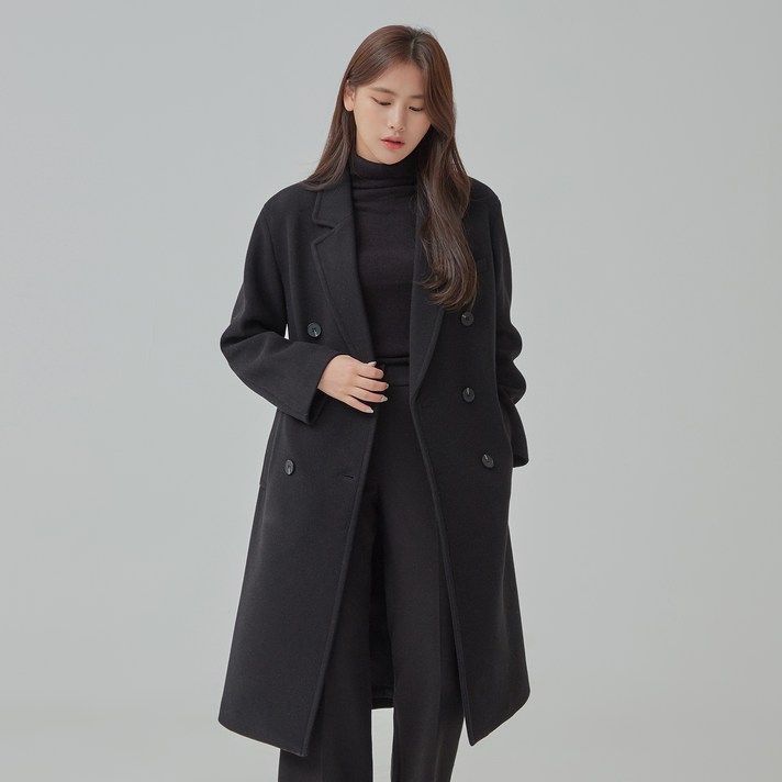 미쏘 여성용 올데이 더블유 테일러드 더블 코트